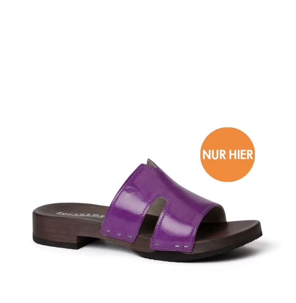 SOFTCLIX Blida Lack Lila (Dunkel)<Frau Pantoletten