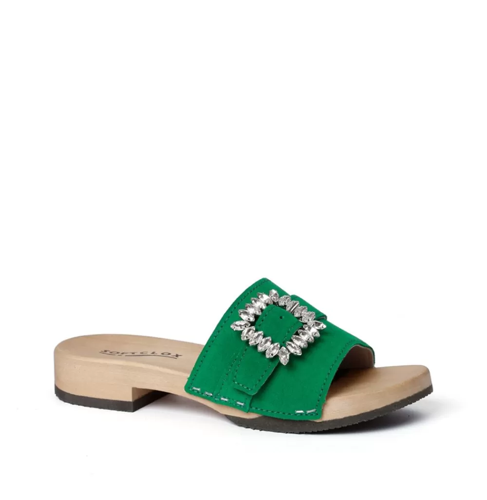 SOFTCLIX Blomma Kaschmir Fashiongreen (Hazelnut)<Frau Pantoletten