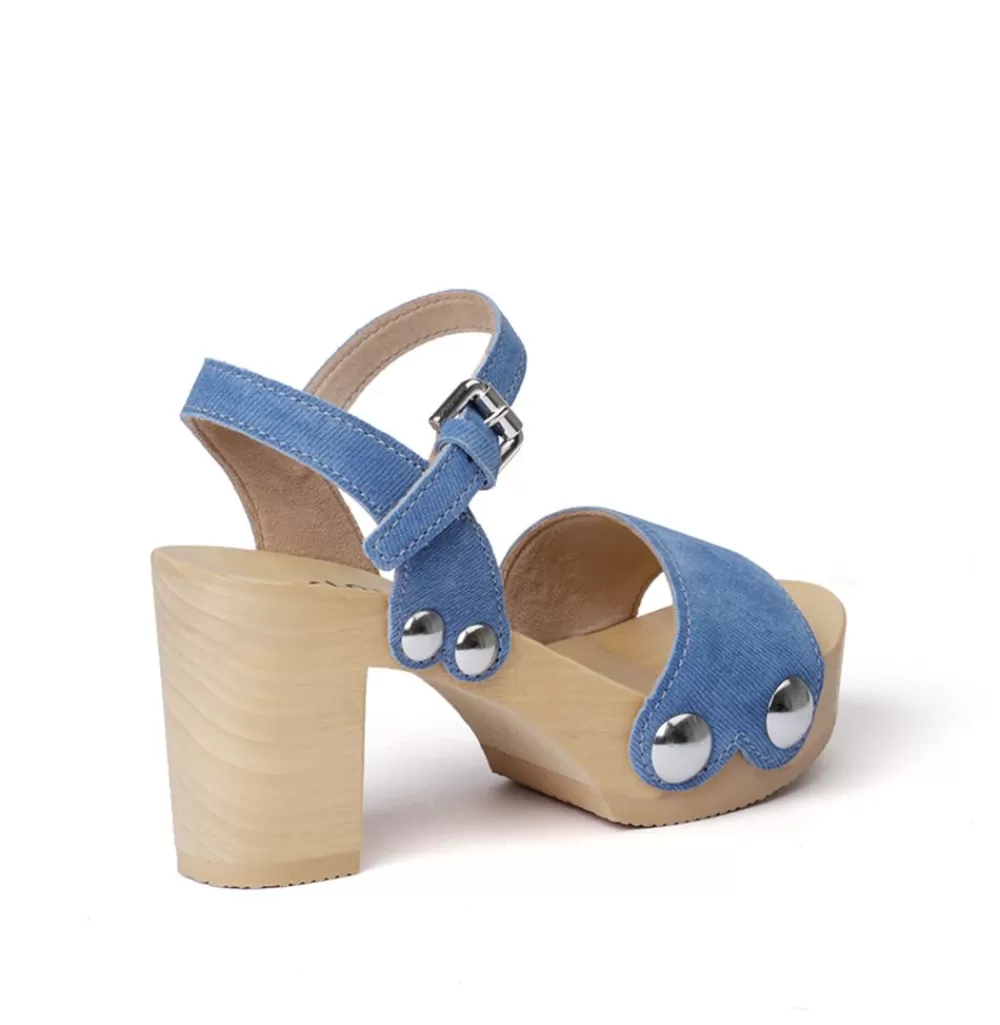 SOFTCLIX Eilyn Jeanslook Blau (Natur)<Frau Sandaletten