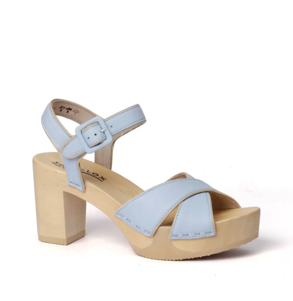 SOFTCLIX Ellis Nappa Powder Blue (Natur)<Frau Sandaletten