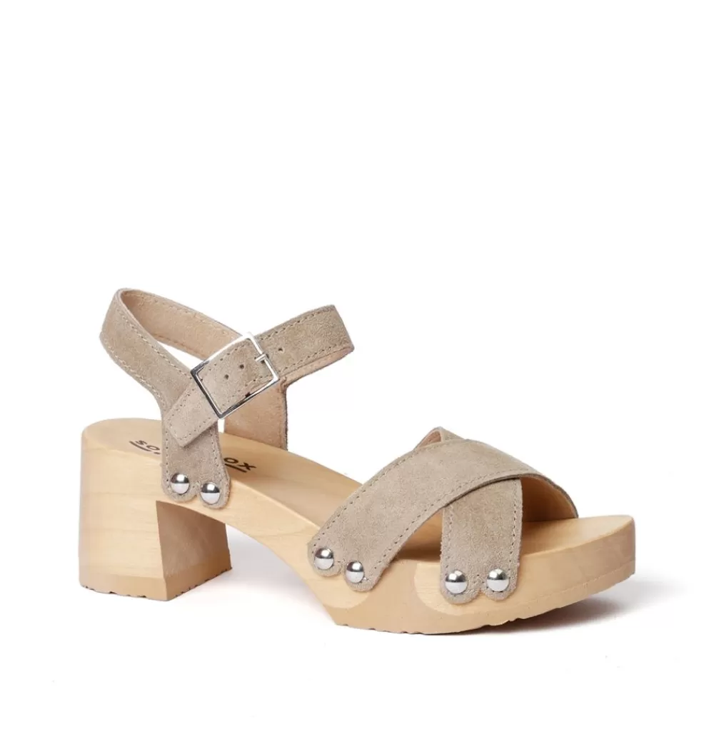 SOFTCLIX Hanka Kaschmir Taupe (Natur)<Frau Sandaletten