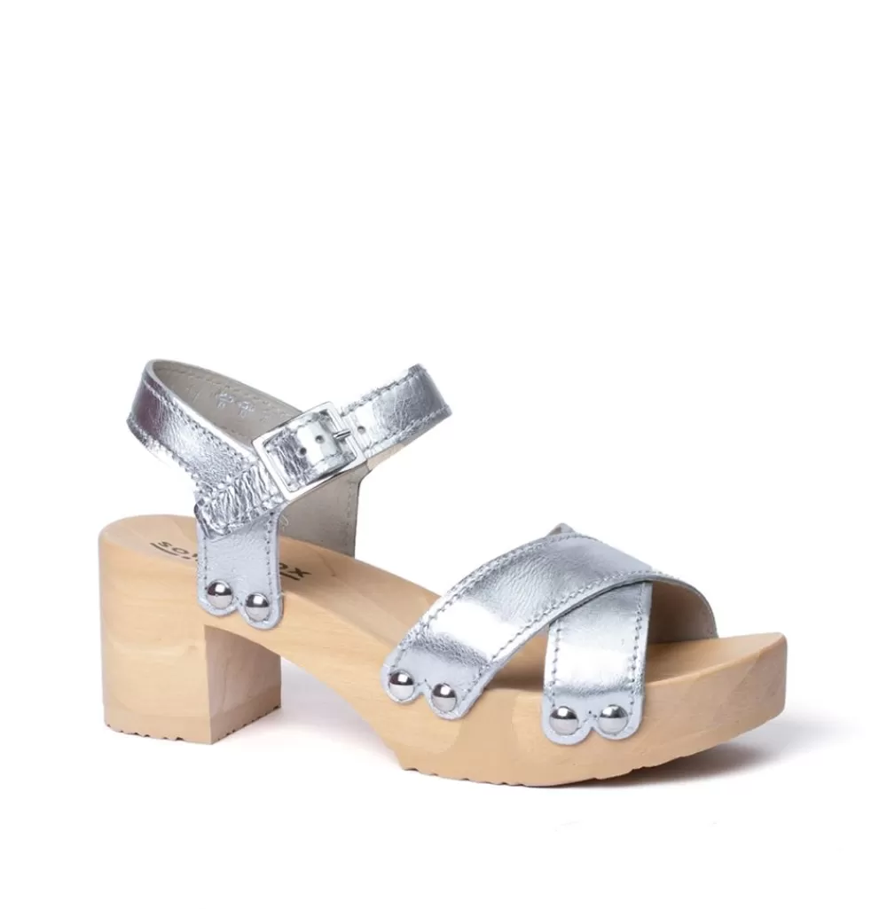 SOFTCLIX Hanka Perlato Silber (Natur)<Frau Sandaletten