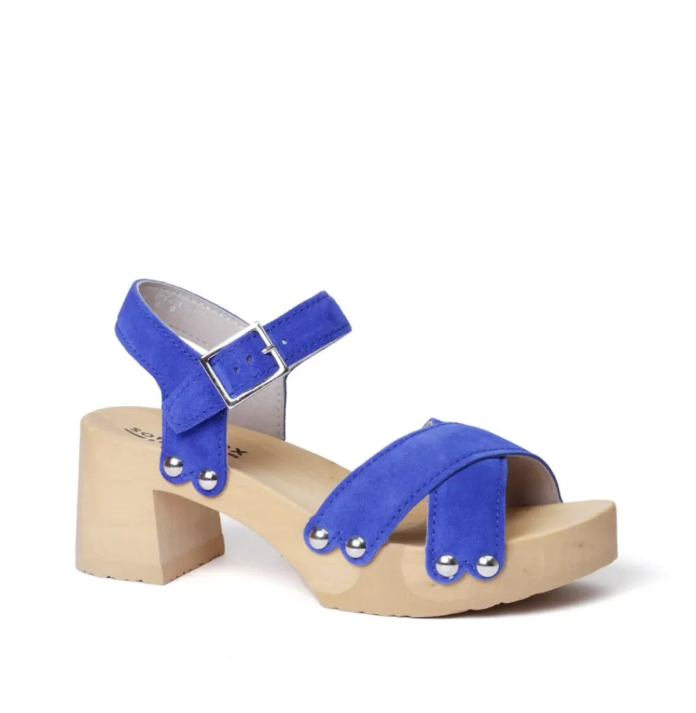 SOFTCLIX Hanne Kaschmir Blue Orchid (Natur)<Frau Sandaletten
