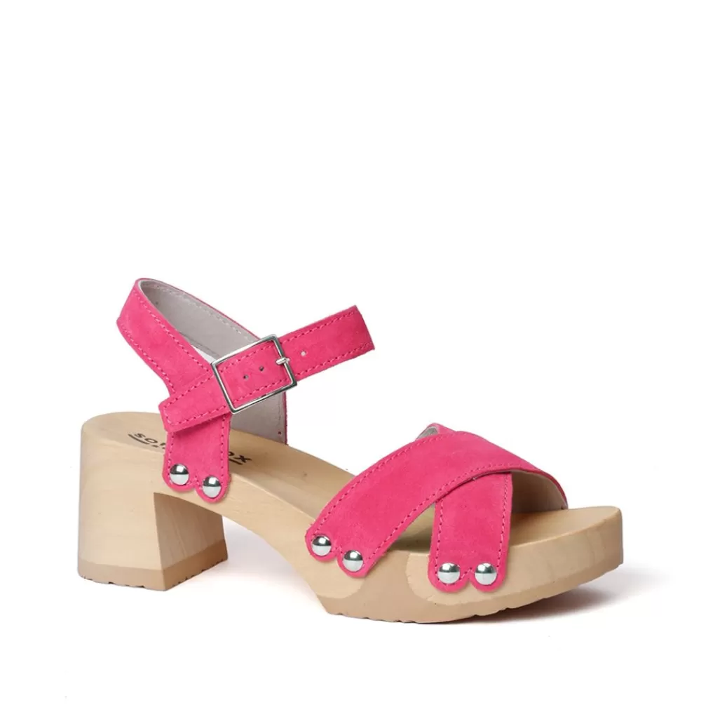 SOFTCLIX Hanne Kaschmir Pink Kiss (Natur)<Frau Sandaletten
