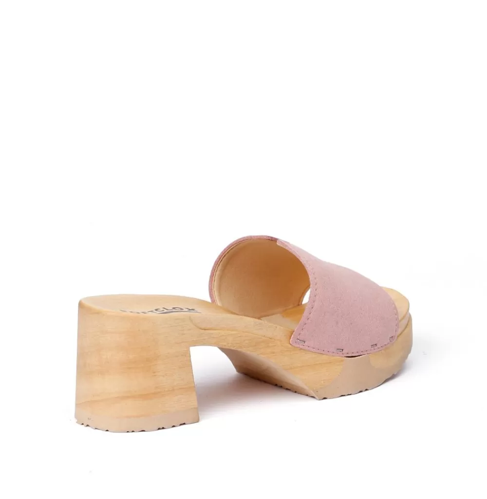 SOFTCLIX Henrietta Vegan Velourseffekt Rose (Natur)<Frau Pantoletten
