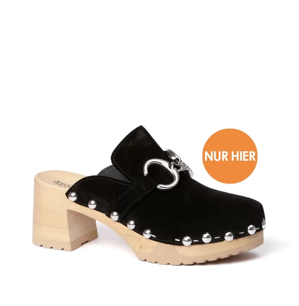 SOFTCLIX Hira Kaschmir Schwarz (Natur)<Frau Clogs