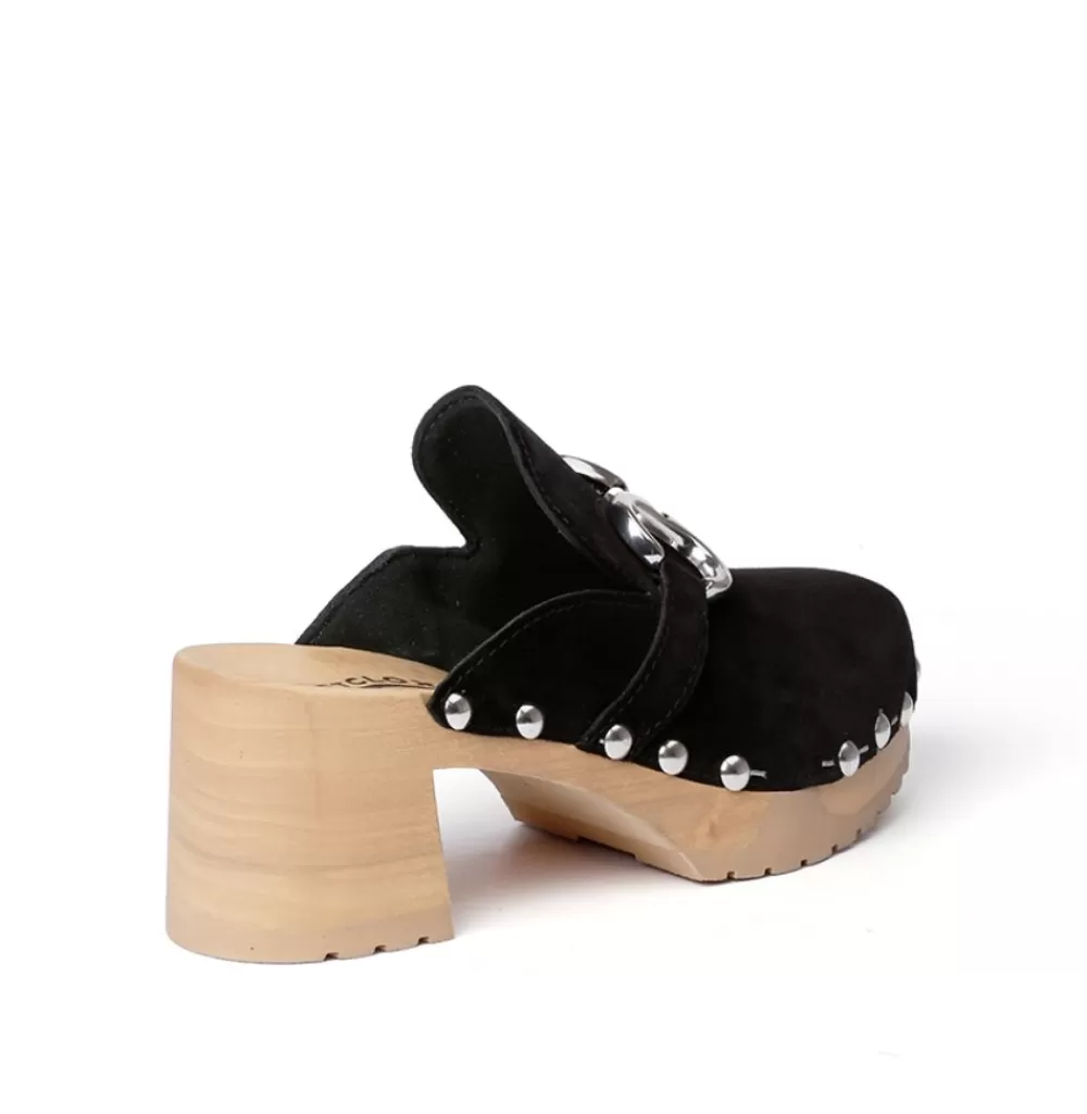 SOFTCLIX Hira Kaschmir Schwarz (Natur)<Frau Clogs