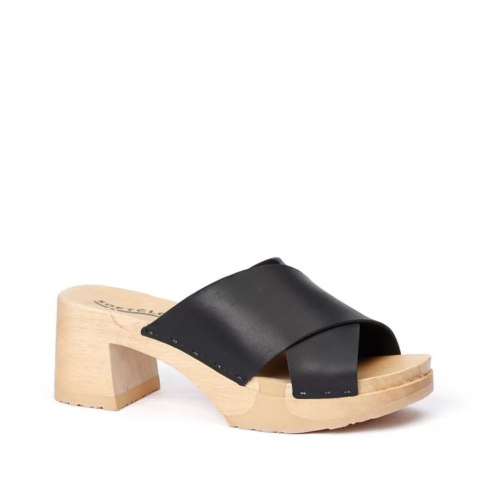 SOFTCLIX Holly Softnappa Schwarz (Natur)<Frau Pantoletten