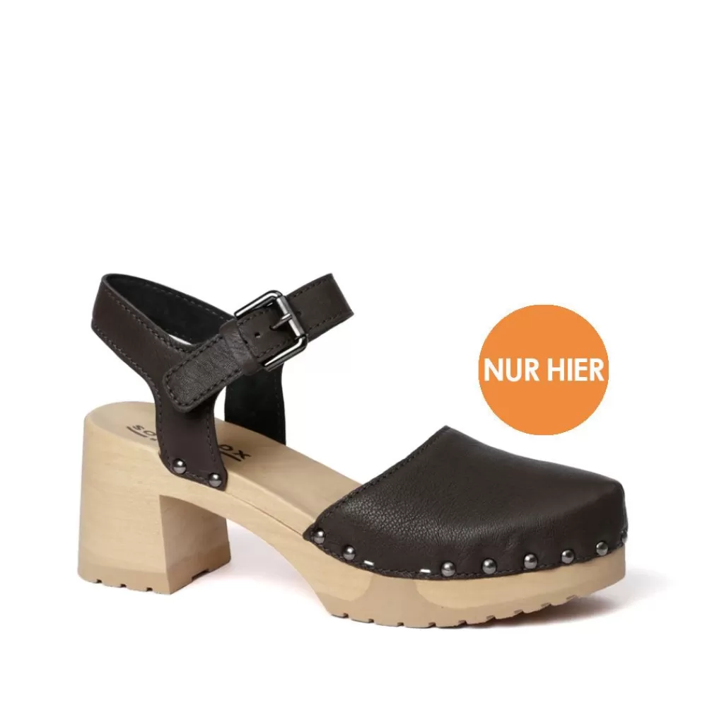 SOFTCLIX Hope Washed Nappa Dark Grey (Natur)<Frau Sandaletten