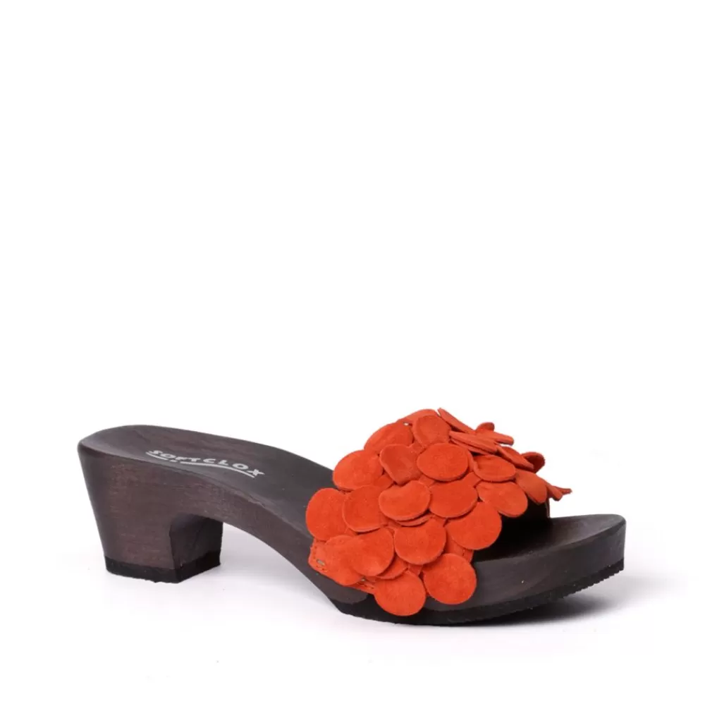 SOFTCLIX Kamilla Kaschmir Happy Orange (Dunkel)<Frau Pantoletten