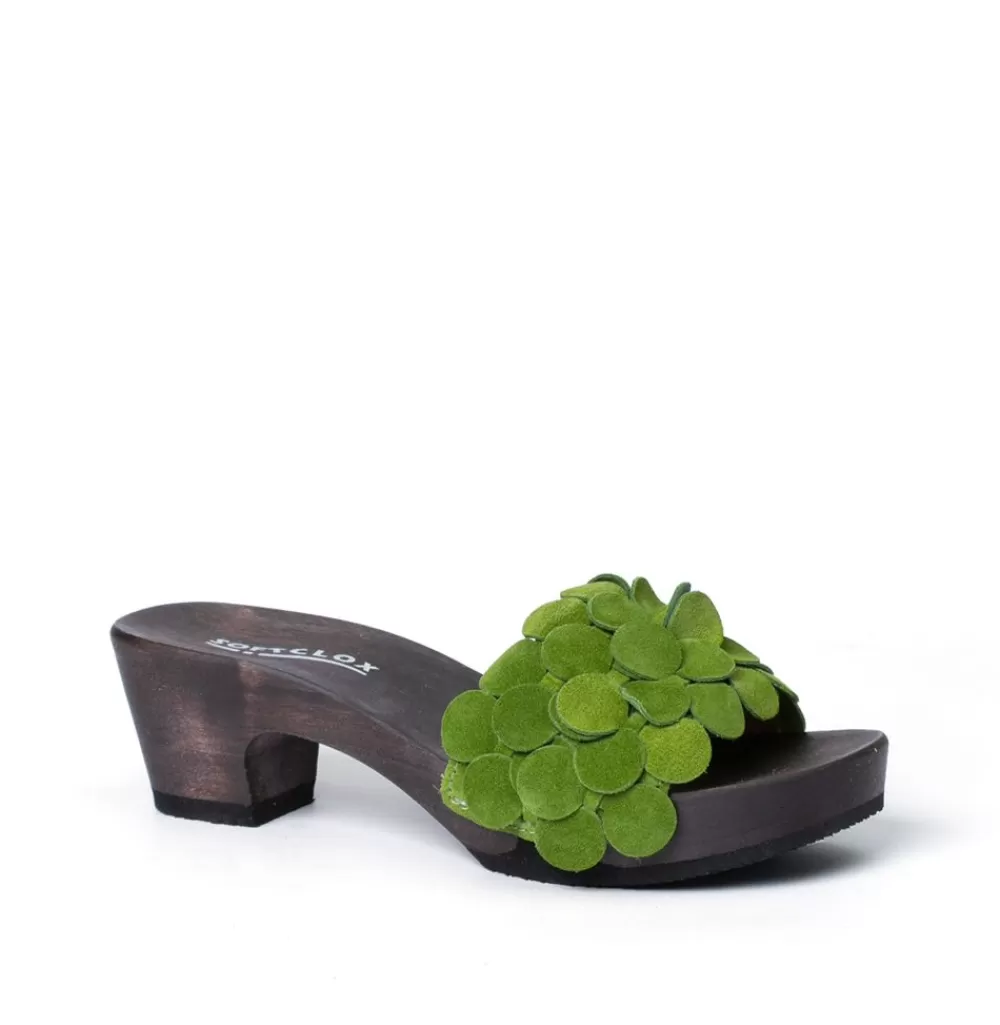 SOFTCLIX Kamilla Kaschmir Kiwi (Dunkel)<Frau Pantoletten