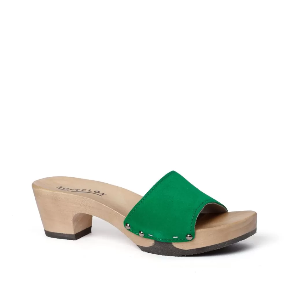 SOFTCLIX Kelly Kaschmir Fashiongreen (Hazelnut)<Frau Pantoletten