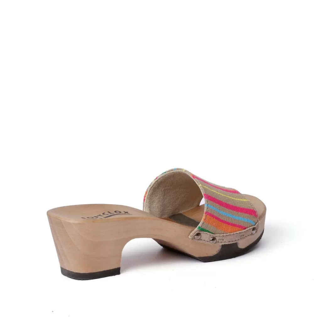 SOFTCLIX Kelly Maya Stoff Sand (Hazelnut)<Frau Pantoletten