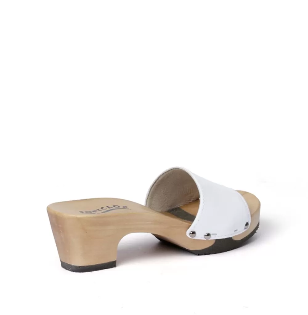 SOFTCLIX Kelly Silklack Weiss (Hazelnut)<Frau Pantoletten