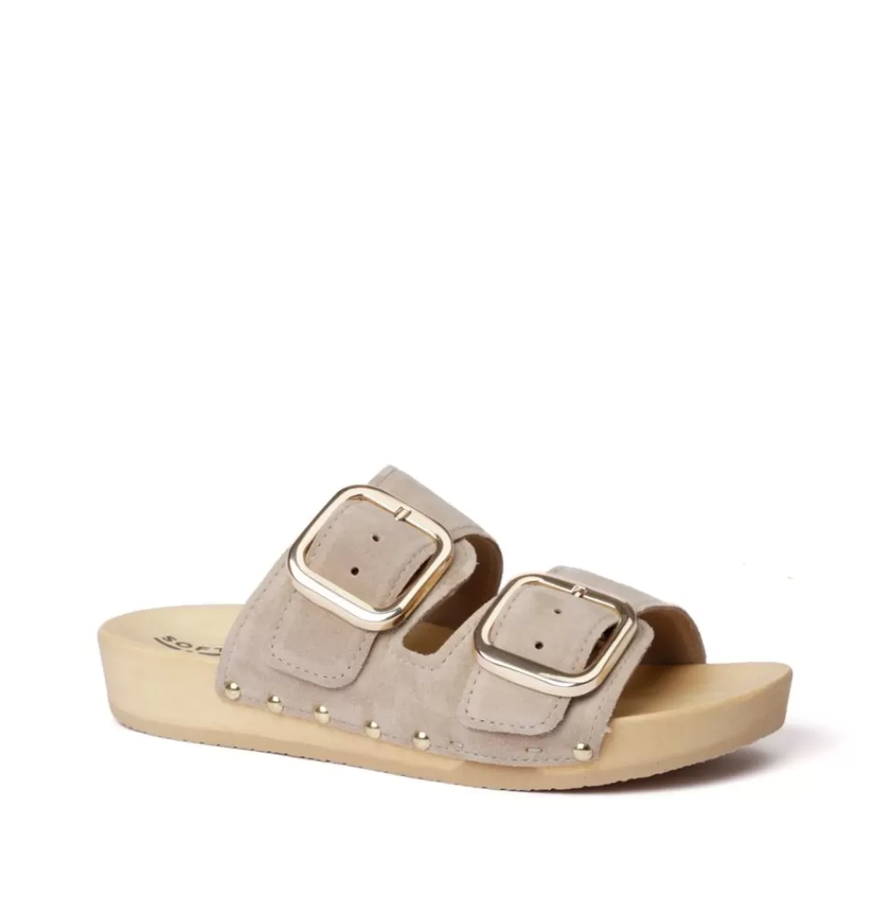 SOFTCLIX Lena Kaschmir Taupe (Natur)<Frau Pantoletten