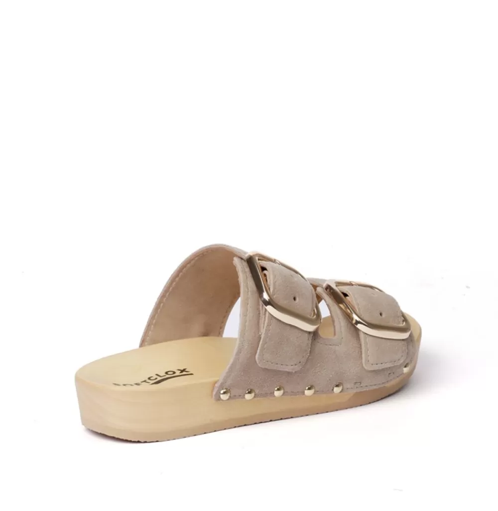 SOFTCLIX Lena Kaschmir Taupe (Natur)<Frau Pantoletten