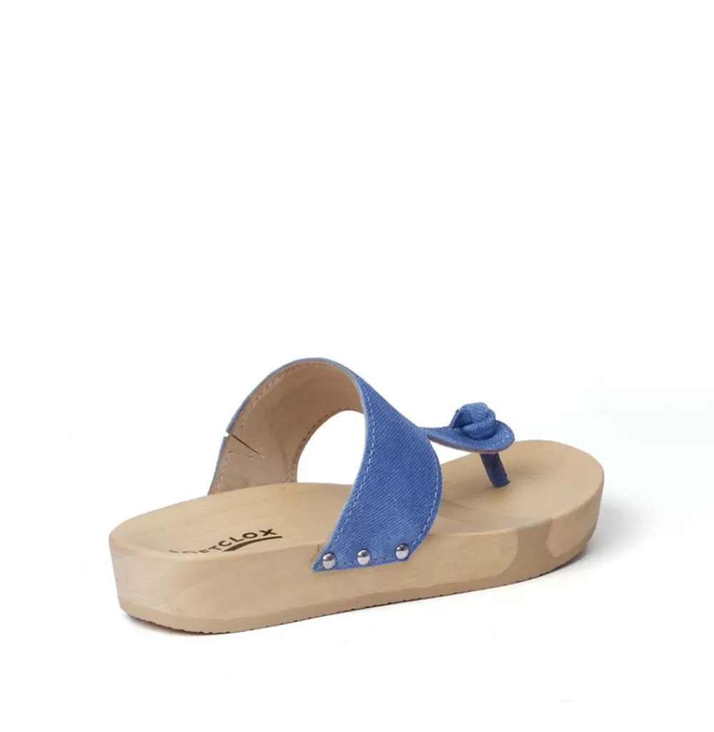SOFTCLIX Lola Jeanslook Blau (Natur)<Frau Pantoletten