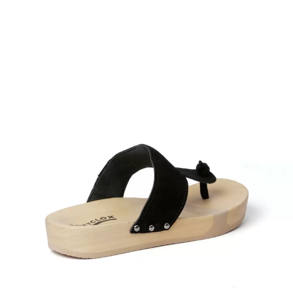 SOFTCLIX Lola Kaschmir Schwarz (Natur)<Frau Pantoletten