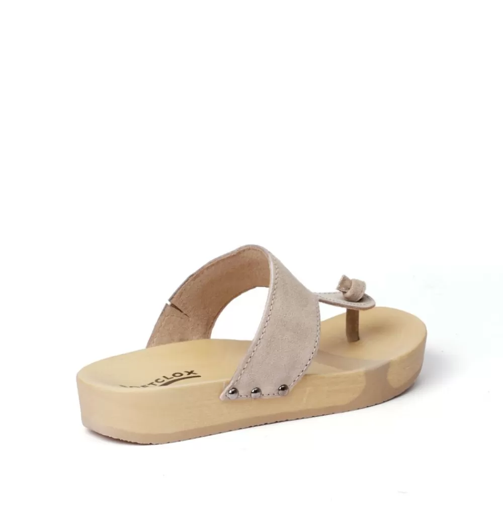 SOFTCLIX Lola Kaschmir Taupe (Natur)<Frau Pantoletten