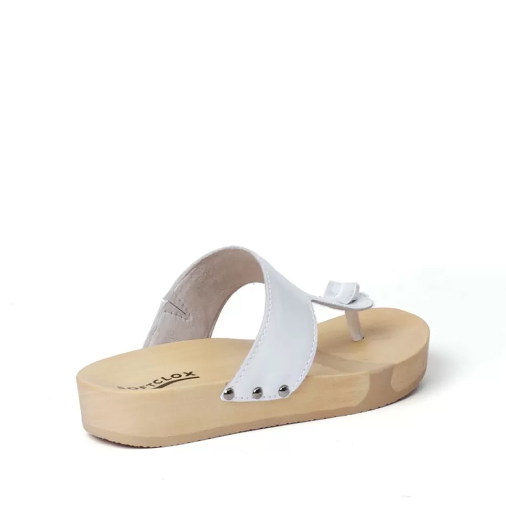 SOFTCLIX Lola Silklack Weiss (Natur)<Frau Pantoletten