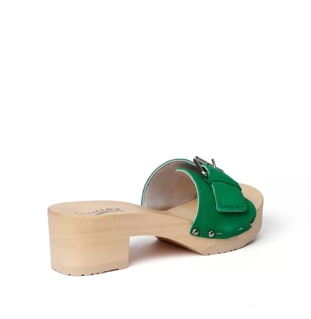 SOFTCLIX Pali Kaschmir Fashiongreen (Natur)<Frau Pantoletten