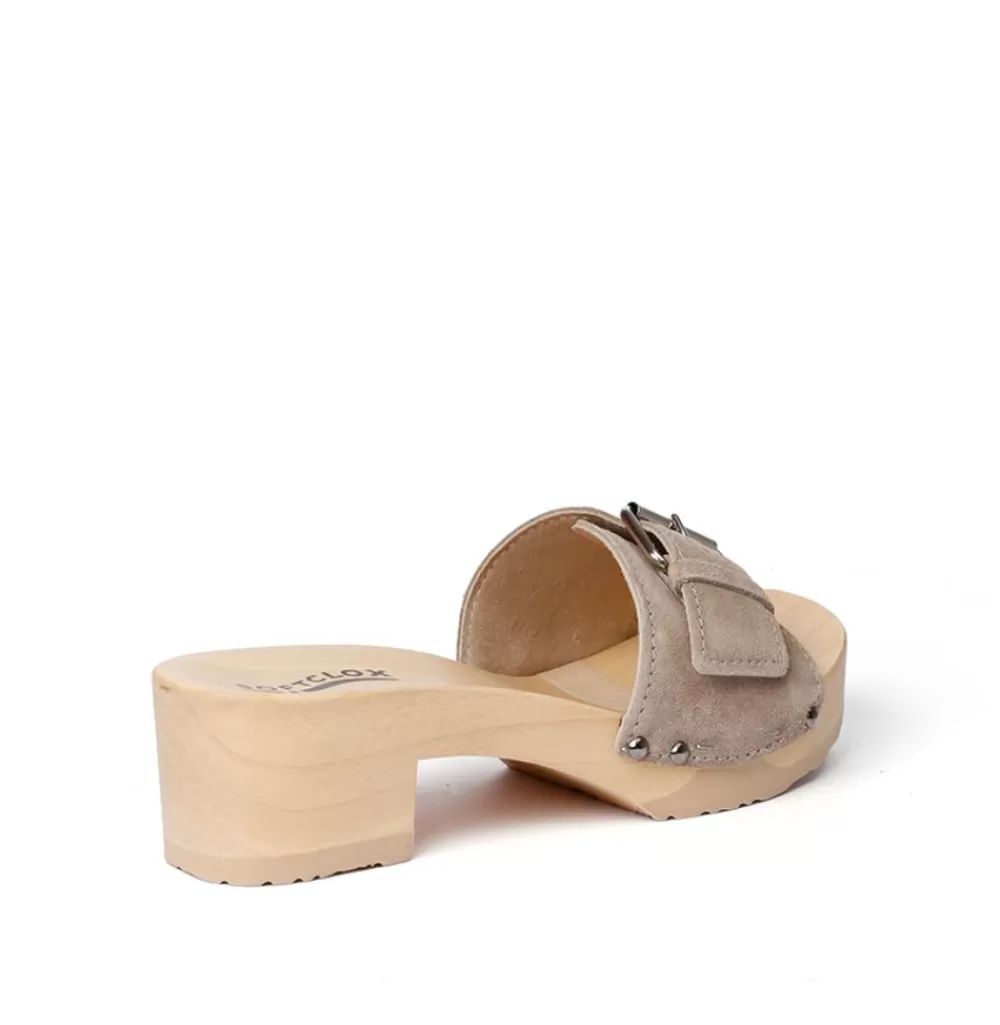 SOFTCLIX Pali Kaschmir Taupe (Natur)<Frau Pantoletten