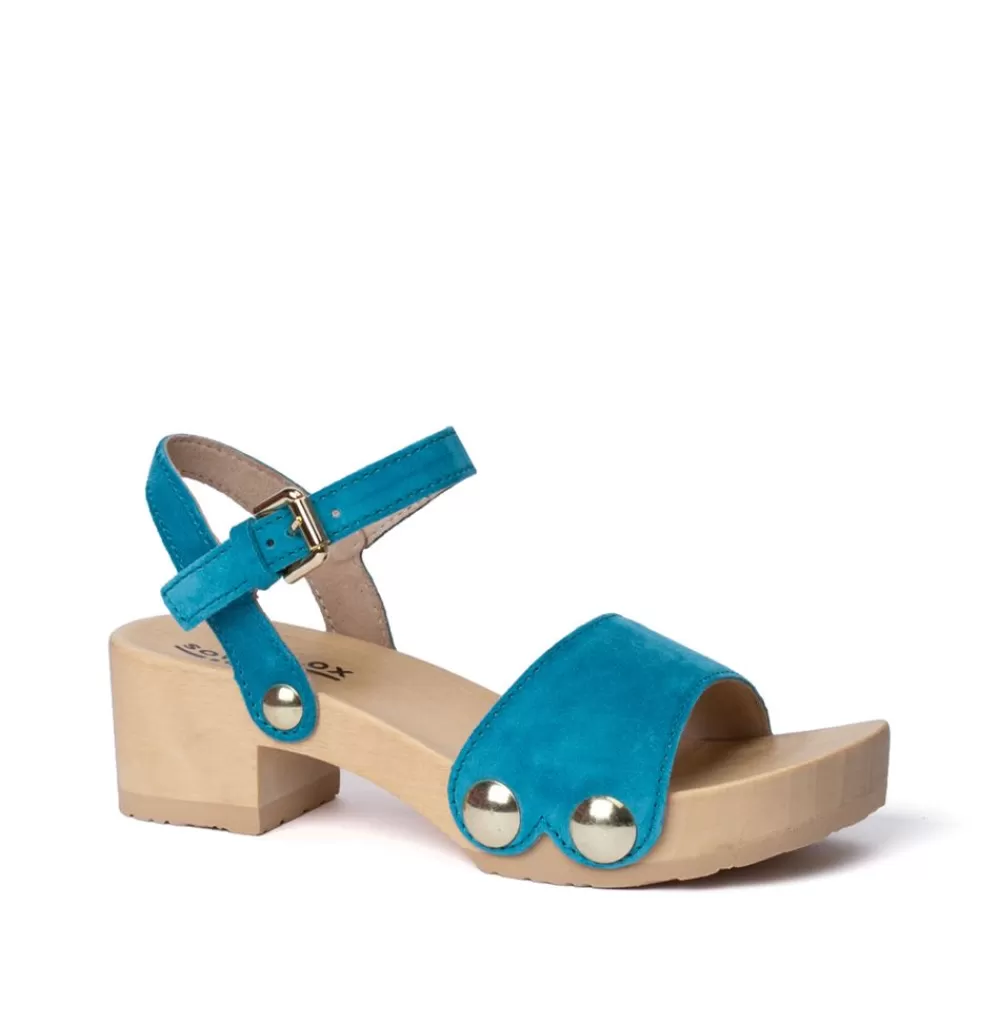 SOFTCLIX Penny Kaschmir Pacificgreen (Natur)<Frau Sandaletten