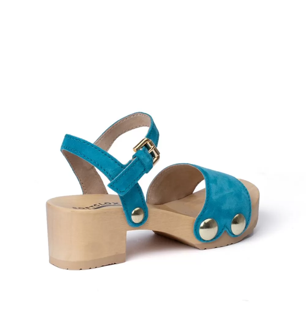 SOFTCLIX Penny Kaschmir Pacificgreen (Natur)<Frau Sandaletten