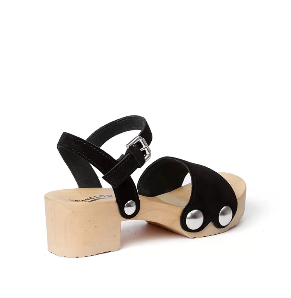 SOFTCLIX Penny Kaschmir Schwarz (Natur)<Frau Sandaletten