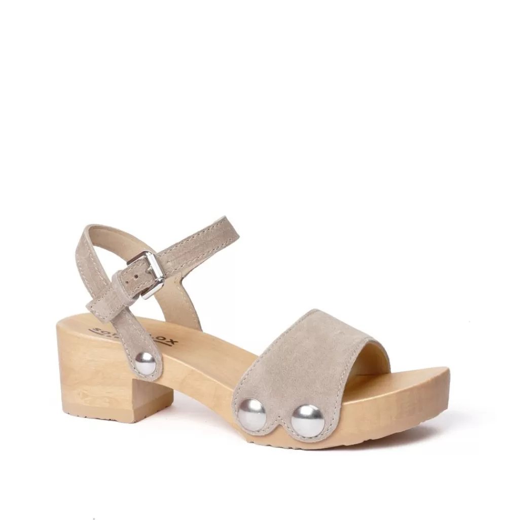 SOFTCLIX Penny Kaschmir Taupe (Natur)<Frau Sandaletten