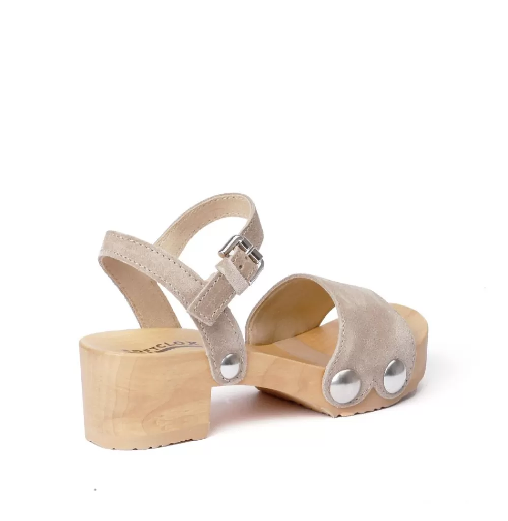SOFTCLIX Penny Kaschmir Taupe (Natur)<Frau Sandaletten
