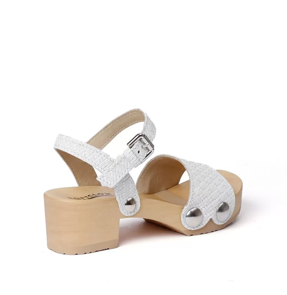 SOFTCLIX Penny Twist Bianco (Natur)<Frau Sandaletten