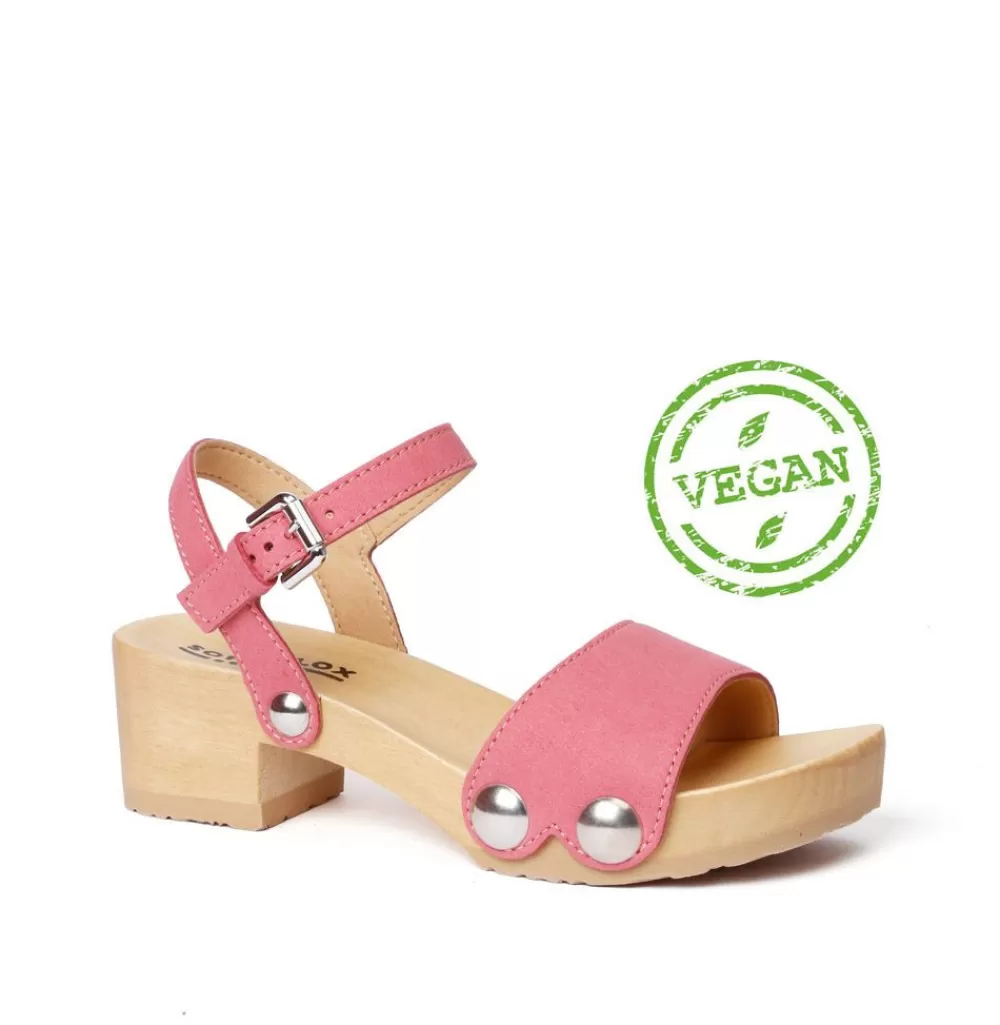 SOFTCLIX Penny Vegan Velourseffekt Rosa (Natur)<Frau Sandaletten