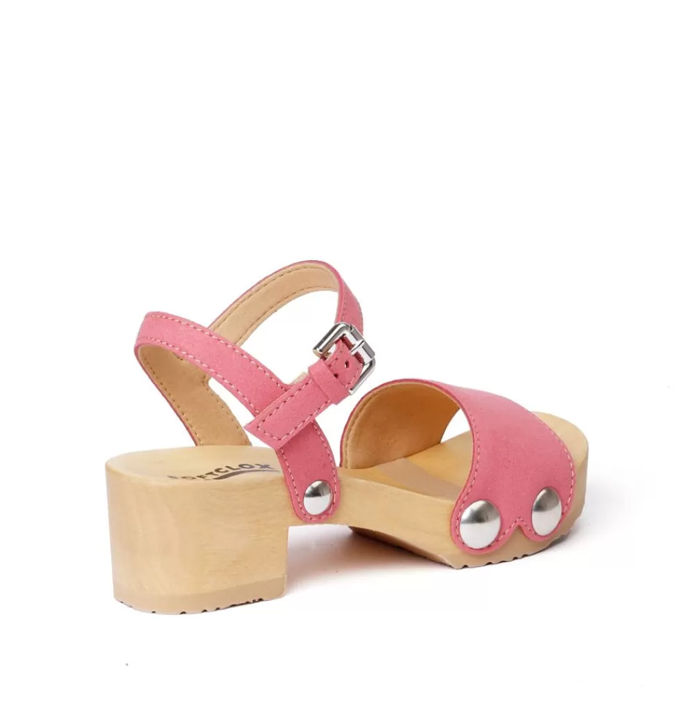 SOFTCLIX Penny Vegan Velourseffekt Rosa (Natur)<Frau Sandaletten