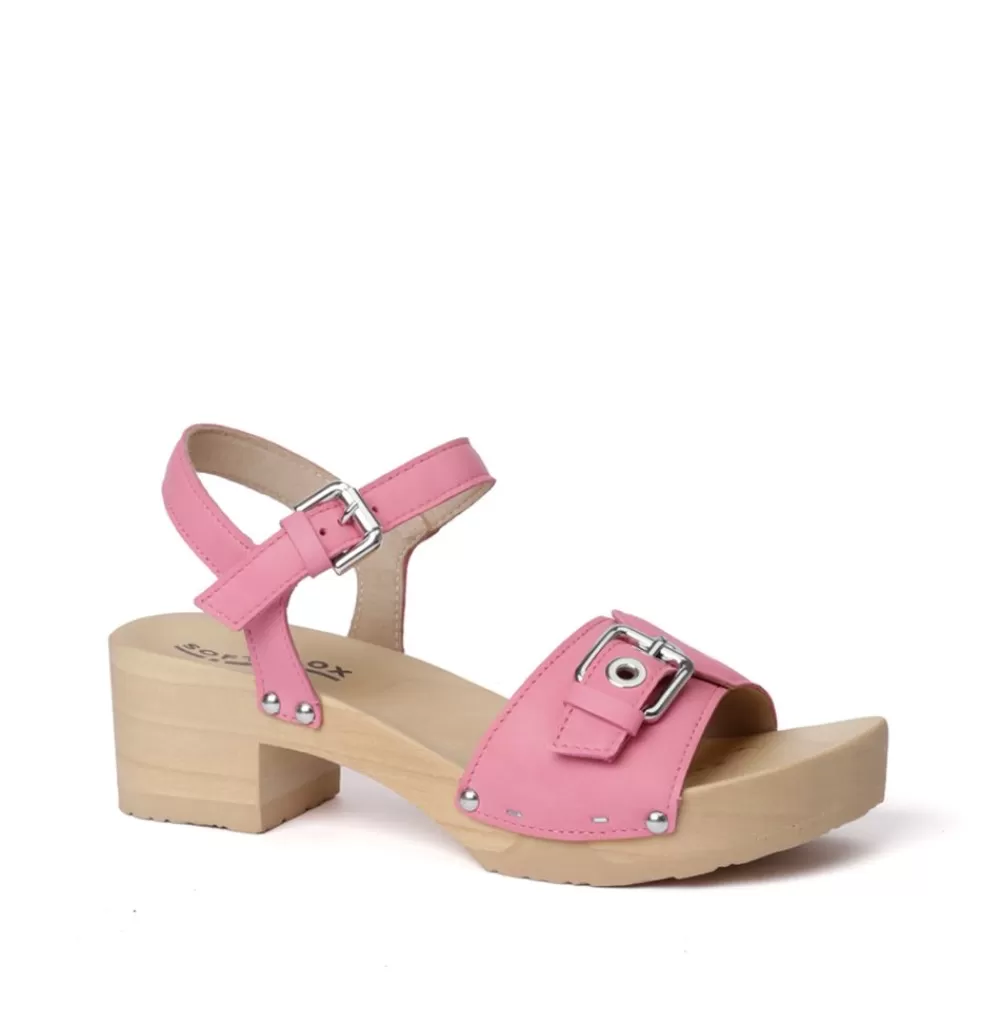 SOFTCLIX Pepita Nappa Bubblegum (Natur)<Frau Sandaletten