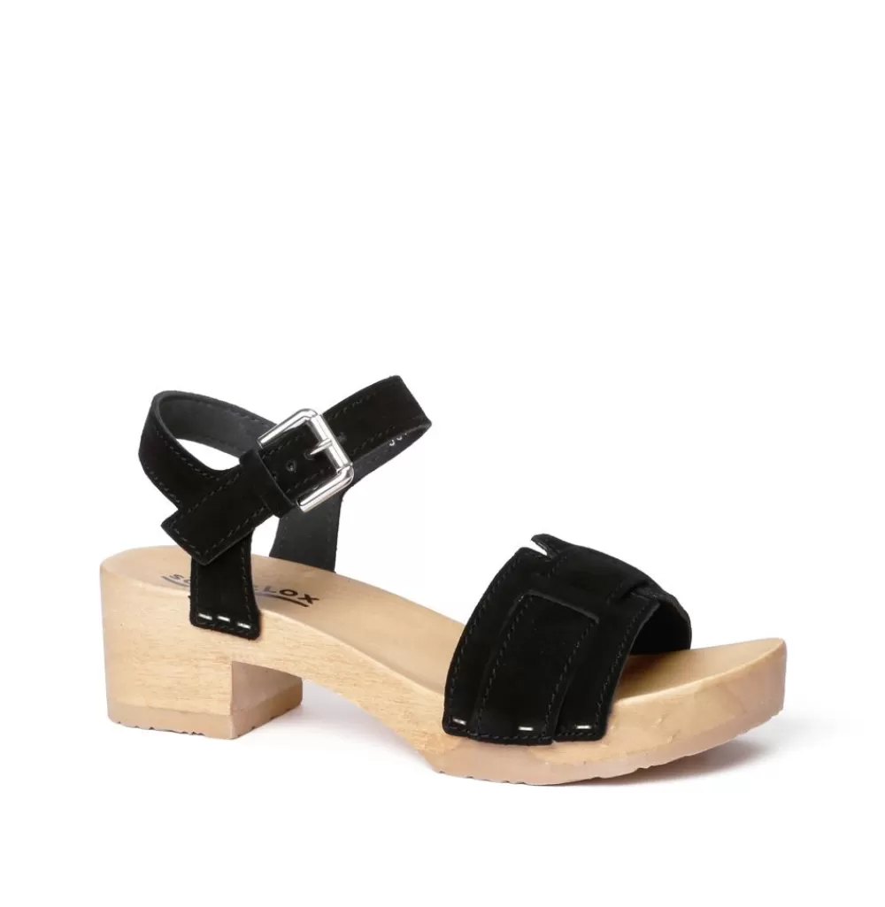 SOFTCLIX Peppina Kaschmir Schwarz (Natur)<Frau Sandaletten