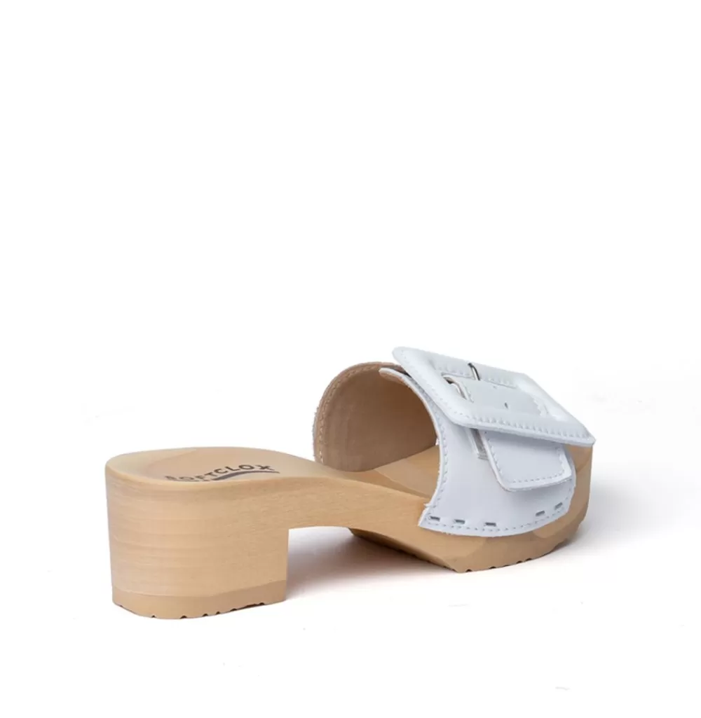 SOFTCLIX Pita Nappa Weis (Natur)<Frau Pantoletten