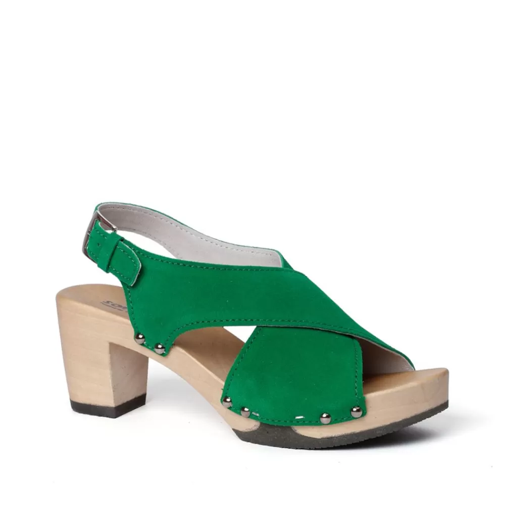 SOFTCLIX Riana Kaschmir Fashiongreen (Hazelnut)<Frau Sandaletten