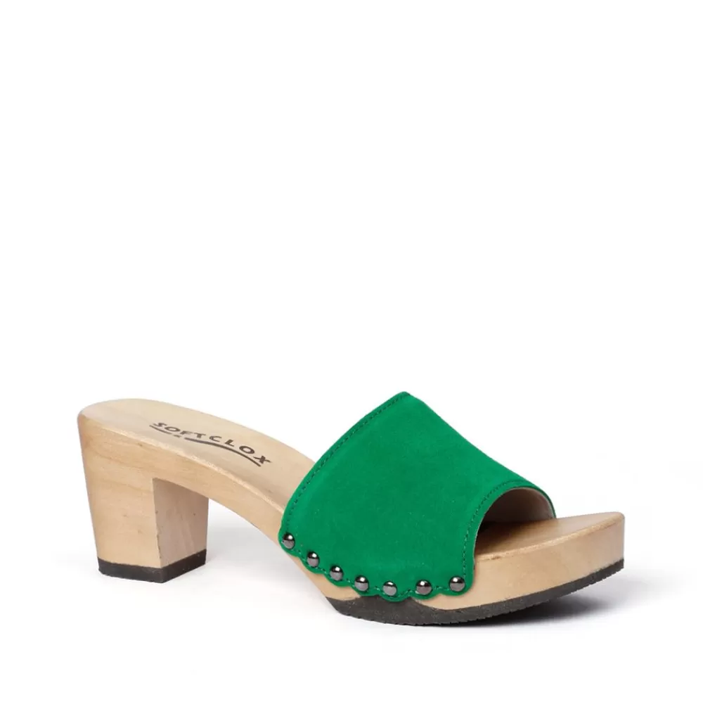 SOFTCLIX Romy Kaschmir Fashiongreen (Hazelnut)<Frau Pantoletten