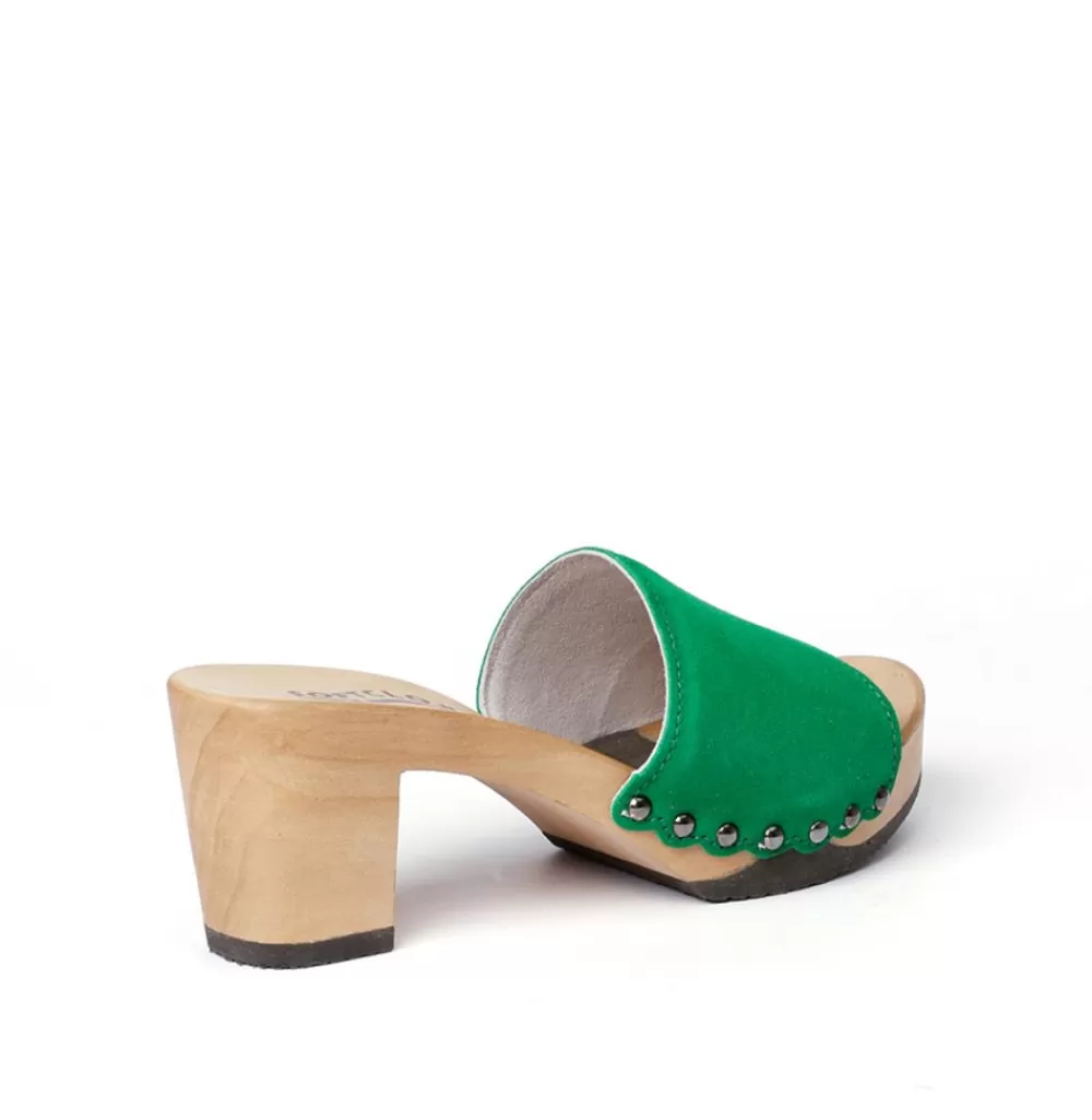 SOFTCLIX Romy Kaschmir Fashiongreen (Hazelnut)<Frau Pantoletten