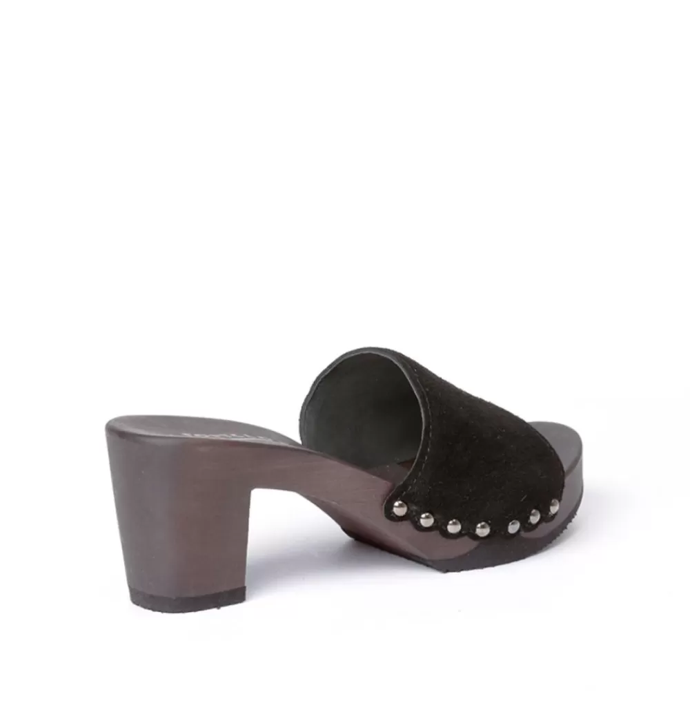 SOFTCLIX Romy Kaschmir Schwarz (Dunkel)<Frau Pantoletten