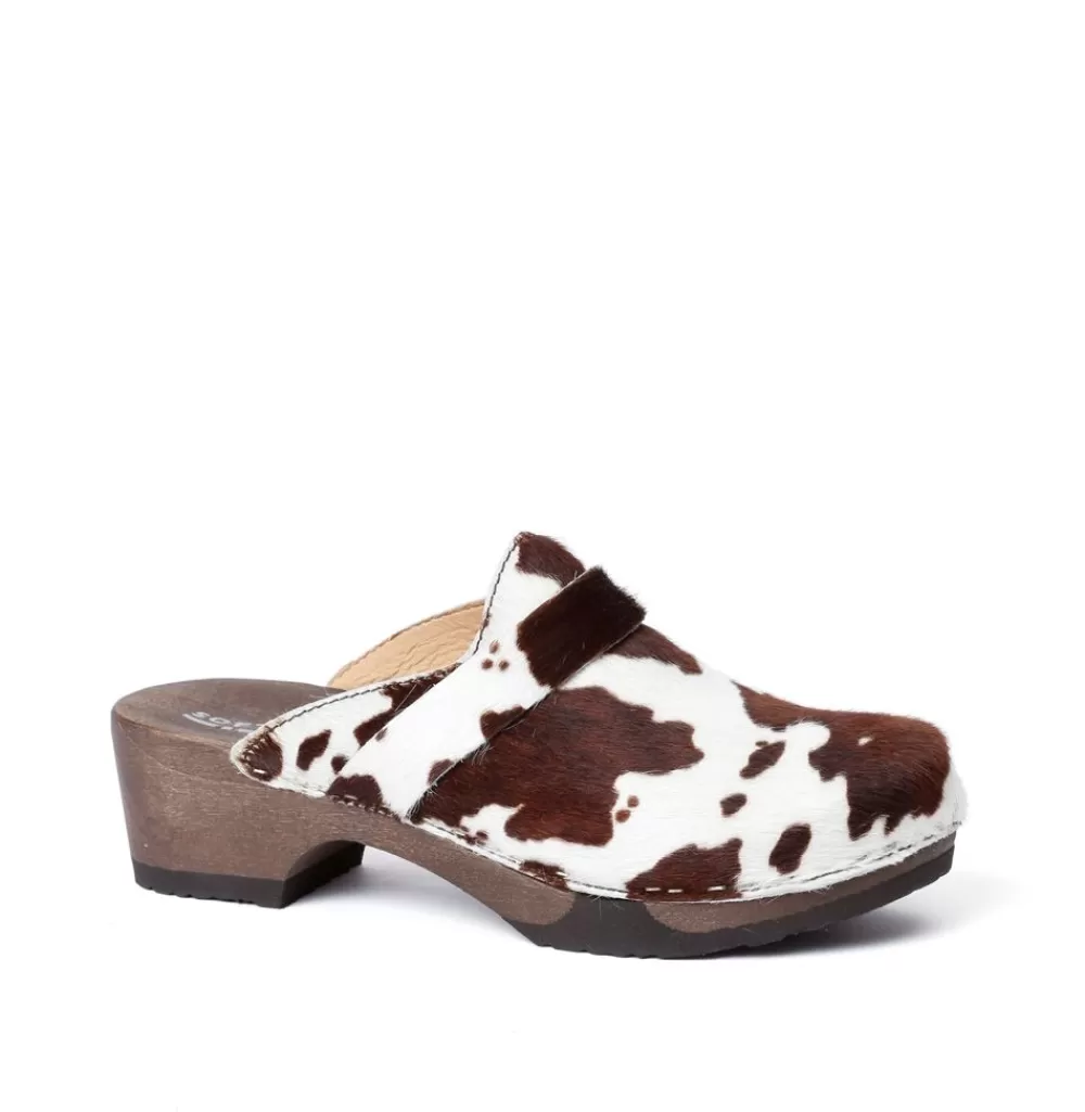SOFTCLIX Tamina Animalprint Kuh (Dunkel)<Frau Clogs