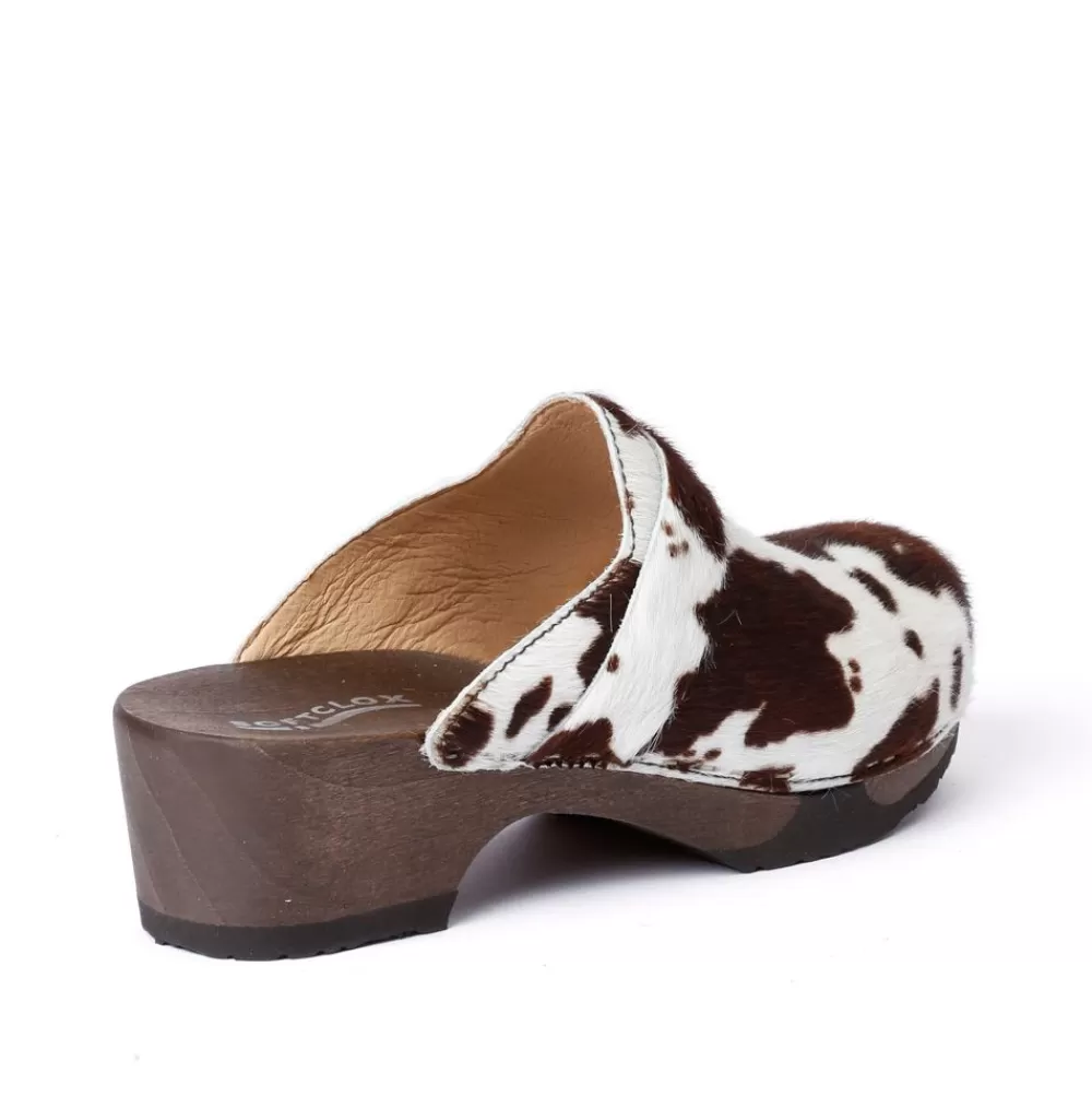 SOFTCLIX Tamina Animalprint Kuh (Dunkel)<Frau Clogs