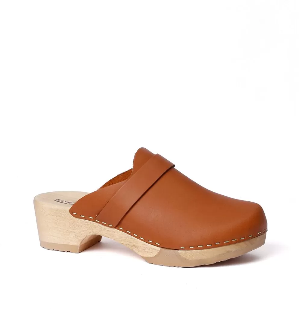 SOFTCLIX Tamina Softnappa Cognac (Natur)<Frau Clogs