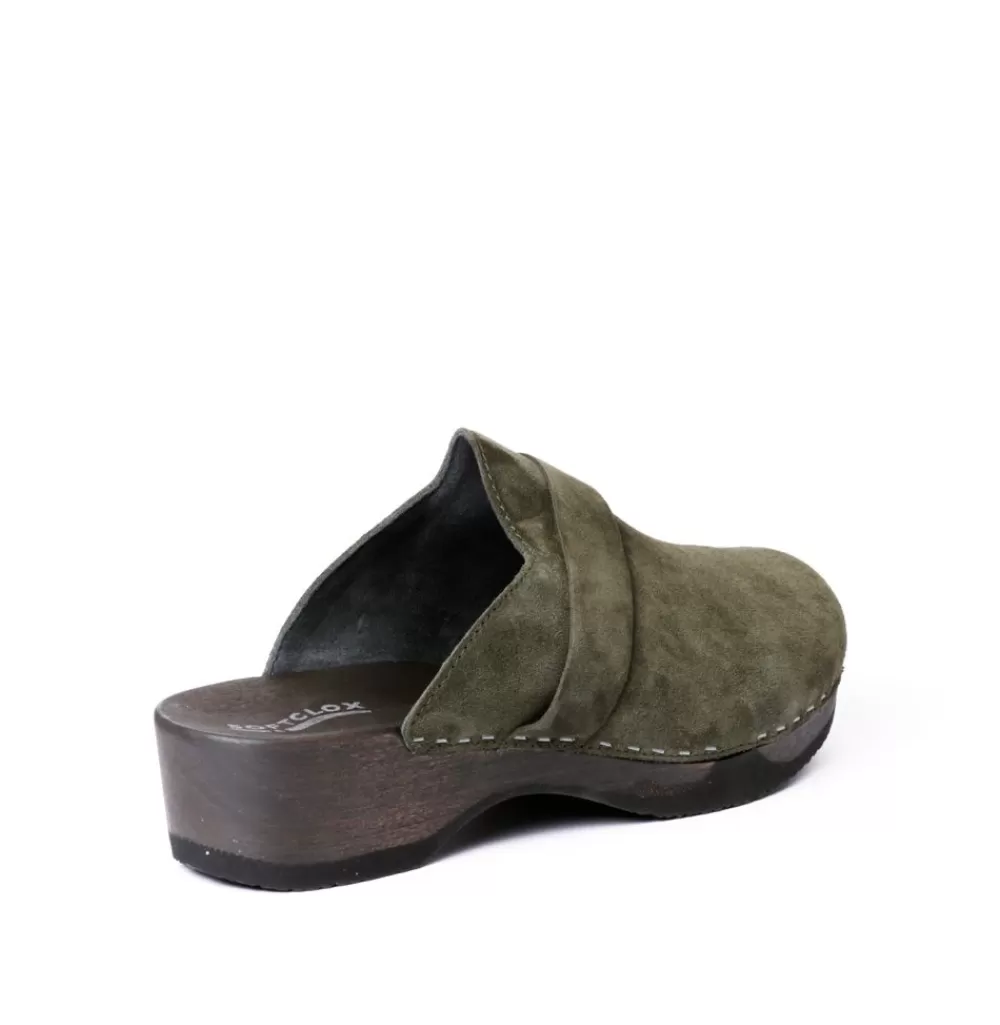 SOFTCLIX Tamino Kaschmir Dunkeloliv (Dunkel)<Frau Clogs
