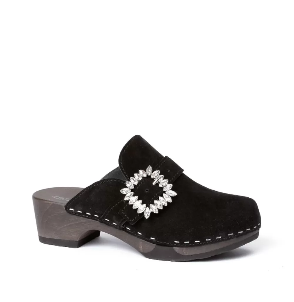 SOFTCLIX Teodora Kaschmir Schwarz (Dunkel)<Frau Clogs
