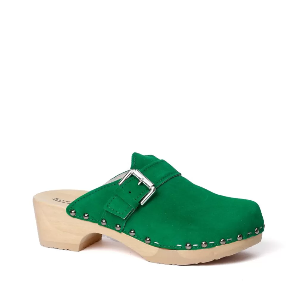 SOFTCLIX Tomma Kaschmir Fashiongreen (Natur)<Frau Clogs